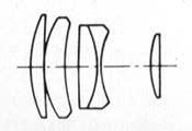Lens diagram Hexanon AR 135 mm / F3.2