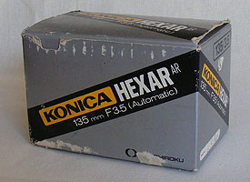 original box Hexar AR 135 mm / F3,5
