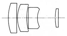 Lens diagram Hexar AR 135 mm / F3.5