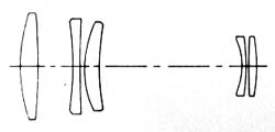Lens diagram Hexanon AR 200 mm / F4