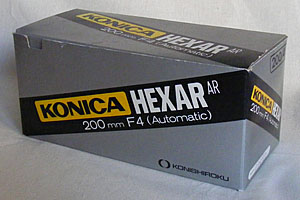 Original box Hexar AR 200 mm / F4