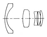 Lens diagram Hexanon AR 28 mm / F3.5 5 element variation