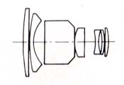 Lens diagram Hexanon AR 28 mm / F3.5 7 element variation