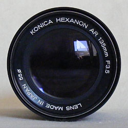 Konica Hexanon AR 135 mm / F3.5 front view late f22 version