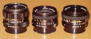 Comparison 28 mm / F3.5 lenses