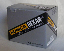 Original box Hexar AR 28 mm / F3.5