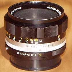 Konica Hexanon AR 52 mm / F1.8 middle version with chrome ring